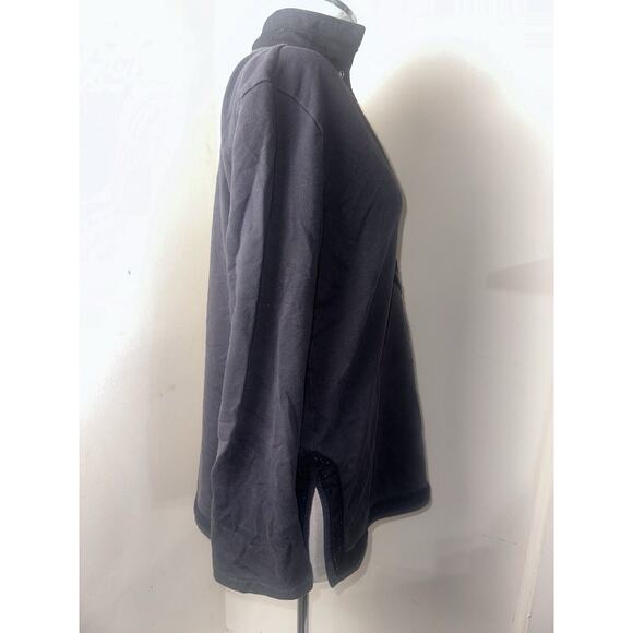 Michael Kors Womens Cotton V-Neck Grommet Sweater Black Size Large - Picture 10 of 12